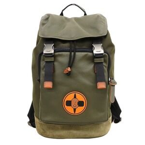 COACH x Michael B. Jordan Naruto Shippuden Canvas Leather Suede Backpack, Day...